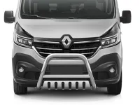 Frontbügel mit Unterfahrschutzplatte Edelstahl Ø 70 mm passend für Renault Trafic III 2014 - 2022