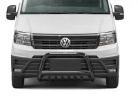 Frontbügel mit Unterfahrschutzplatte Edelstahl schwarz Ø 70 mm passend für VW Crafter ab 2022