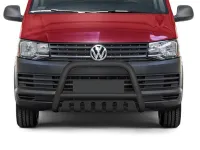 Frontbügel mit Unterfahrschutzplatte Edelstahl schwarz Ø 70 mm passend für VW T6 2015 - 2019