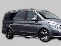 Schwellerrohr Set Edelstahl matt gebogen passend für Mercedes Viano 2003-2014 (L3)