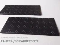 Trittschutzblech-Set (2) Alu Riffel schwarz passend für Fiat Ducato 3 ab 2006