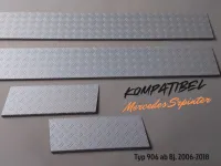 Trittschutzblech-Set (4) Alu Riffel matt passend für Mercedes Sprinter W906 2006 - 2018