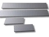 Trittschutzblech-Set (4tlg.) Alu Riffel matt passend für VW T5/T6/T6.1 ab 2003