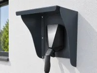 Wallbox-Schutzdach walliiBoxx© mit spezieller Dachneigung Alu anthrazit (RAL 7016) | Größe 2